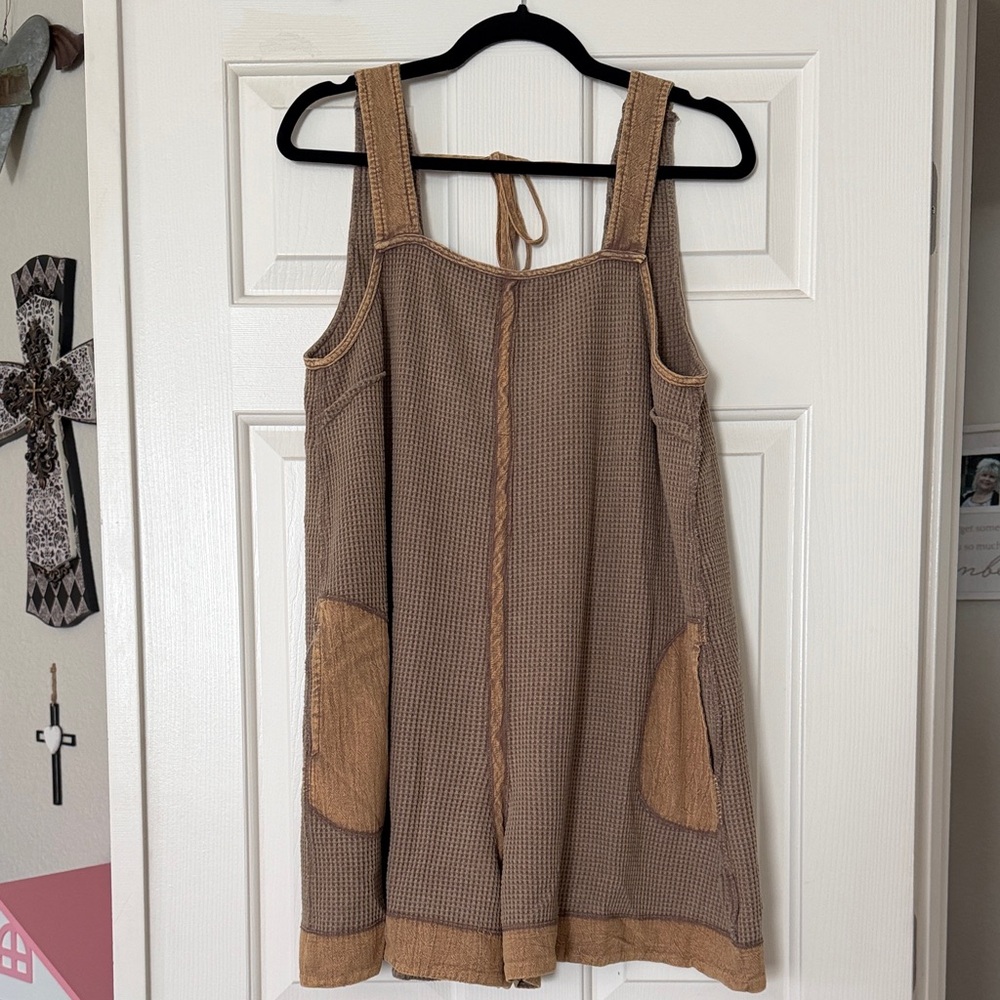 Umgee Casual Brown Shorts Romper